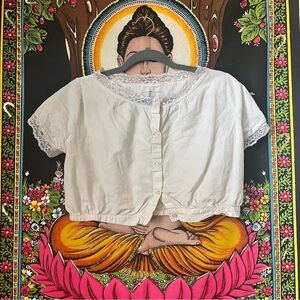 Brandy Melville Cotton Lace Top